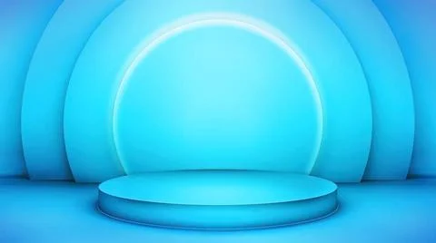  Minimal virtual studio background. 3D graphics rendering backdrop with mo... Foto stock