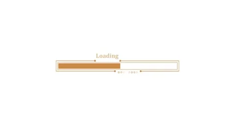 Minimal waiting loading label and a partially filled progress bar animation.. Stock Footage 340385208