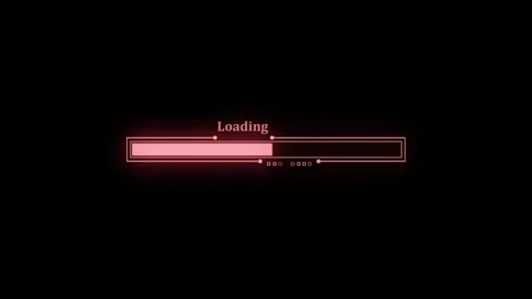 Minimal waiting loading label and a partially filled progress bar animation.. Stock Footage 340385282