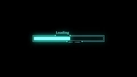 Minimal waiting loading label and a partially filled progress bar animation.. Stock Footage 340385304