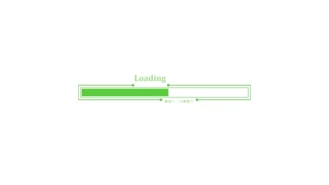 Minimal waiting loading label and a partially filled progress bar animation.. Stock Footage 340385466