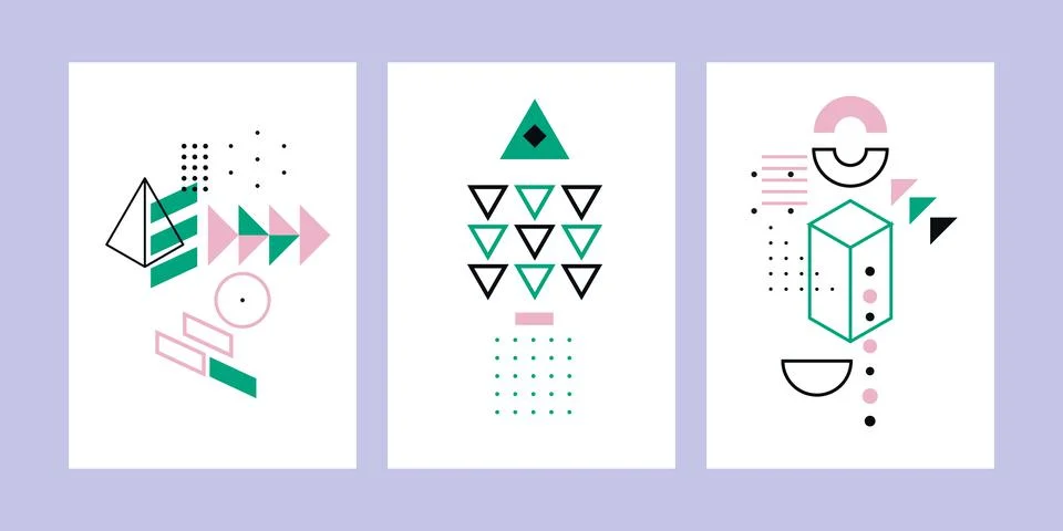 Minimal wall art Stock Illustration
