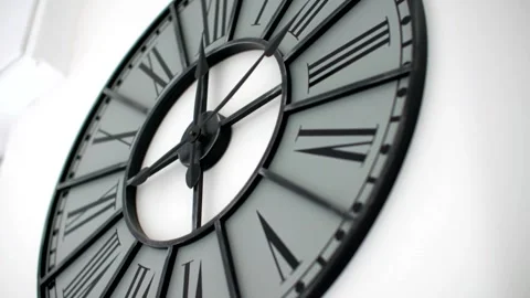 Minimal wall clock Stock Footage 254423298