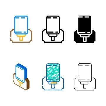 Minimal wall light bathroom interior color icon vector Stock Illustration