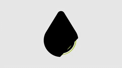 Minimal Water Drop Line Icon Animation with Transparent Alpha Channel 库存影片 337376453