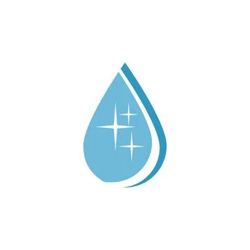 Minimal Waterdrop Icon Vector for Mobile App, Website, and Digital Interface Stock Illustration