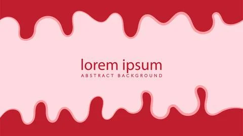 Minimal wavy liquid vector illustration. Pastel red and maroon color theme... Ilustração Stock