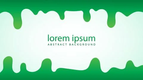 Minimal wavy liquid vector illustration. Vivid green color gradient. Abstra.. Illustrazione stock