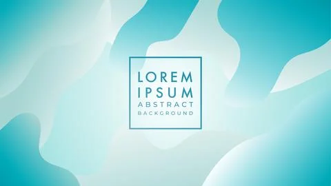 Minimal wavy liquid vector illustration. Turquoise, white blue green color .. Stock-Illustration