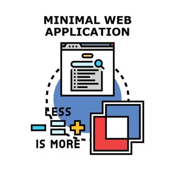 Minimal web application concept for efficient software development Stock Illustration