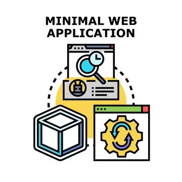 Minimal web application developing technology concept vector イラスト素材