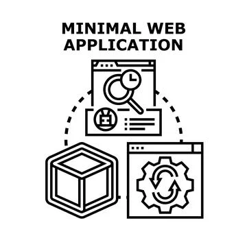 Minimal web application developing technology concept vector Stock Illustration