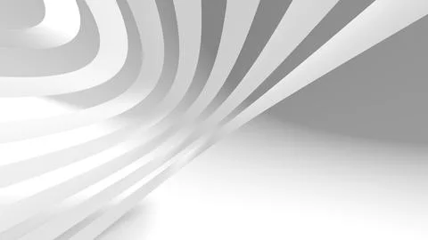 Minimal white abstract architecture, 3d render 스톡 일러스트