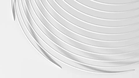 Minimal white abstract background featuring 3d spiral Illustrazione stock