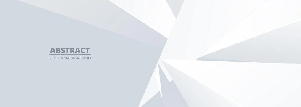 Minimal white abstract background with geometric pattern. Soft grey wide banner Illustrazione stock