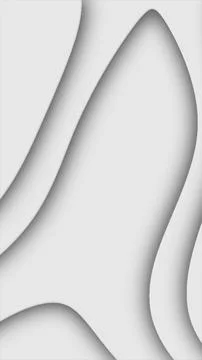 Minimal white abstract background with smooth layered curves and soft shado.. Stock Illustration