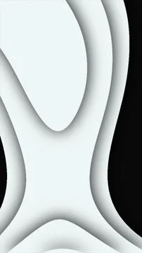 Minimal white abstract curved layers with soft shadows, flowing shapes, and.. Stock Illustration