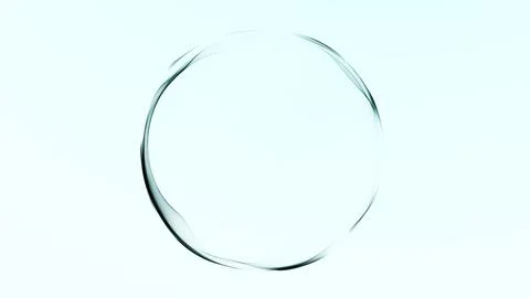 Minimal white abstract orb with thin glowing edge, delicate gradient shadin.. Stock Illustration