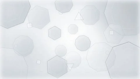 Minimal white background with moving translucent geometric shapes Stock Footage 345265962