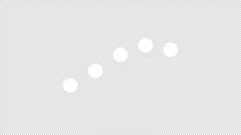 Minimal White Ball Animation with Smooth Motion on Transparent Background Stock Footage 313219452