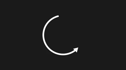 Minimal White Circular Loading Progress Animation on Dark Background Stock Footage 342319319