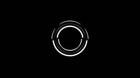 Minimal white circular pulse loop futuristic tech background Stock-Footage 333720124