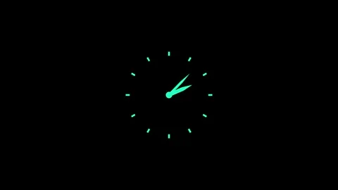 Minimal White Clock Time Animation Stock Footage 343387397