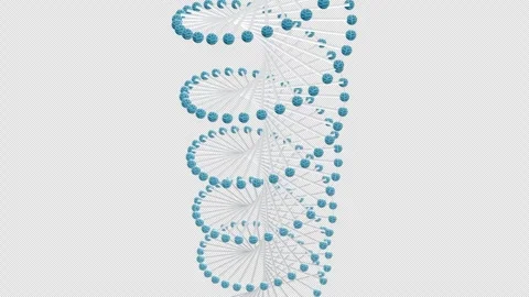 Minimal White Dot DNA Schematic - 4K Stock Footage 330289598
