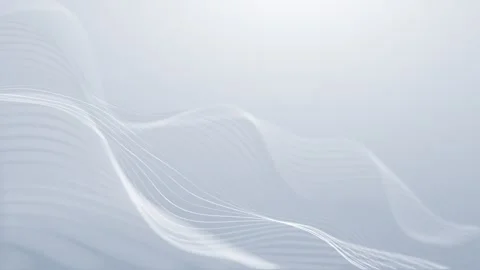 Minimal white flowing wave lines  soft light. Elegant abstract landscape Vídeos de archivo 334560294
