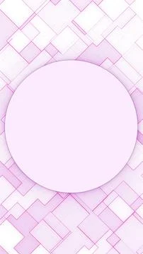 Minimal white geometric background with pink square lines and a large soft .. Stock Illustration
