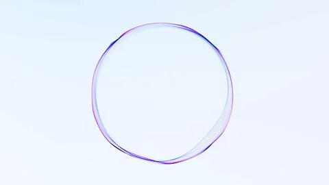 Minimal white glass sphere with subtle pink and blue rim light on a clean b.. Stock Illustration