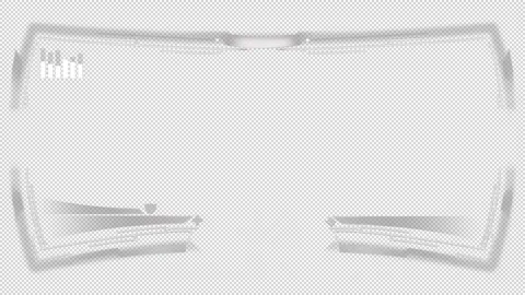 Minimal White HUD Frame Loop Animation with Alpha Channel for UI Design Stock Footage 332968033