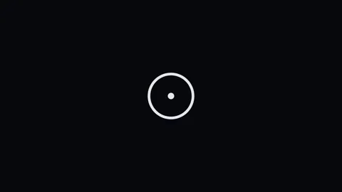 Minimal White Loading Circle on Black Background Stock Footage 342989773