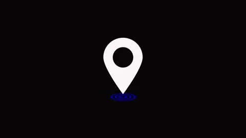 Minimal White Location Pin Icon Design Stock Footage 332468282