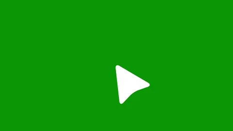 Minimal white mouse cursor arrow pointer moving across chroma key green Vídeo Stock 346824484