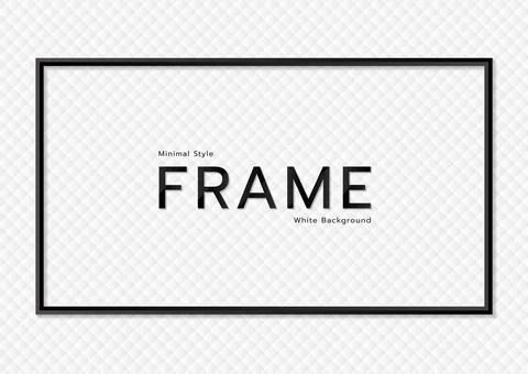 Minimal white pattern background black frame design Stock Illustration