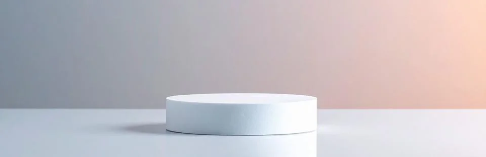 Minimal White Podium on Soft Gradient Background Stock Illustration