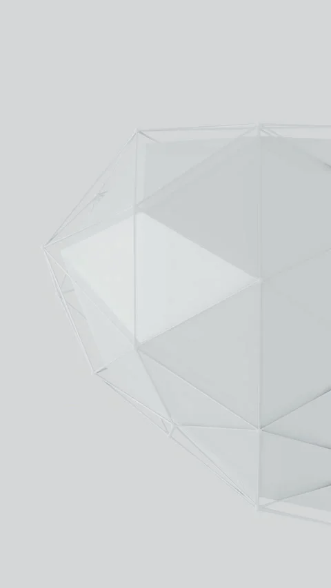 Minimal White Polygon Surface Vertical Seamless Loop Abstract 3D Render 스톡 동영상 340889944