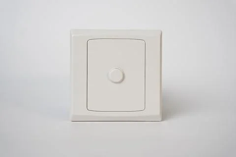 Minimal White Safe on Neutral Background Stock Photos