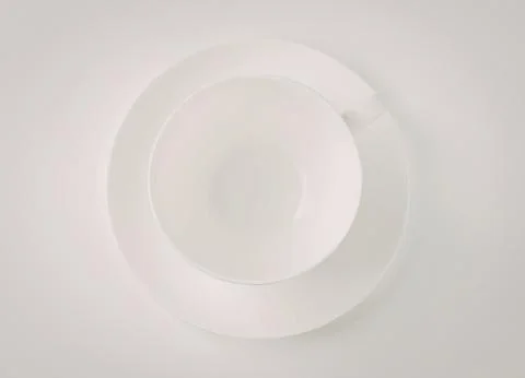 Minimal white spiral design on plain background Stock Photos