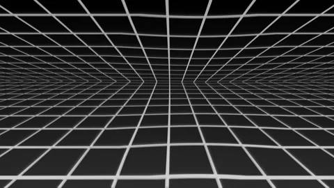 Minimal white wave grid technology background with futuristic digital motion Stock Footage 335313387