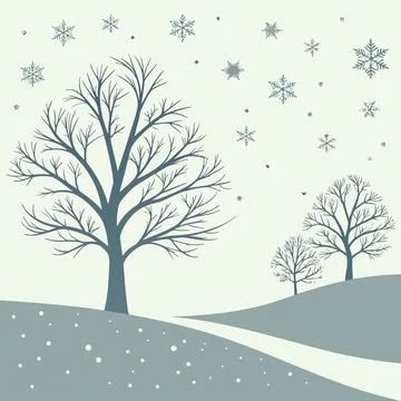 Minimal Winter Background With Falling Snow (1) vector illustration design 44 Stock Illustration