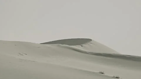 Minimal Winter Background with Snow Covered Sand Dunes Stock Footage 326016806