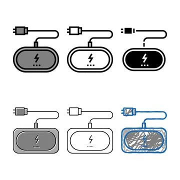 Minimal wireless charging pad color icon vector Stock Illustration