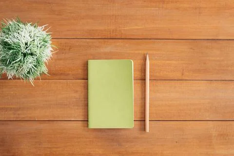 Minimal work space - Creative flat lay photo of workspace desk. Office desk.. Stock Photos