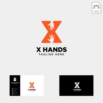 Minimal x letter, initial hand logo template vector illustration icon element Stock Illustration