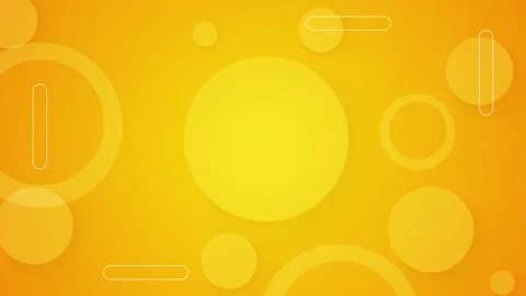 Minimal Yellow Abstract Background with Soft Circles and UI Elements Stock Footage 333857890