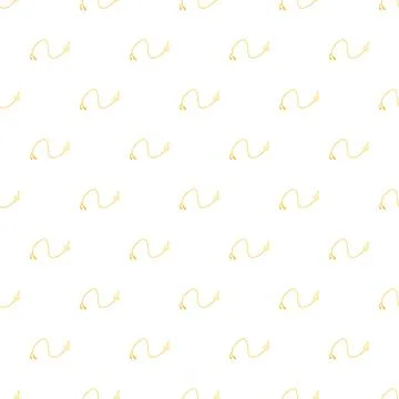 Minimal yellow accessory seamless pattern on white background 스톡 일러스트