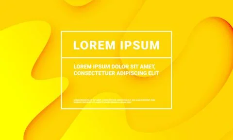 Minimal yellow background for presentation backdrop template. Vector abstract Illustrazione stock