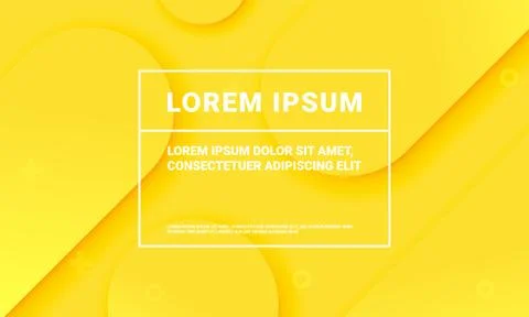 Minimal yellow background. Vector abstract color fluid pattern texture backdr Illustrazione stock